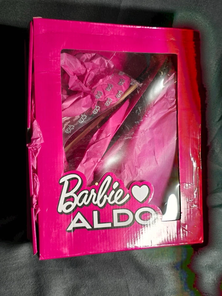 Aldo Women's Pink BARBIE TESSY Bedazzled Pumps Size 8 Heels Shoes Glitter - Image 2 of 4