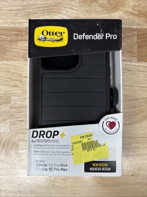 OTTERBOX Defender Pro Case & Holster For iPhone 12 Pro Max & 13 Pro Max, Black