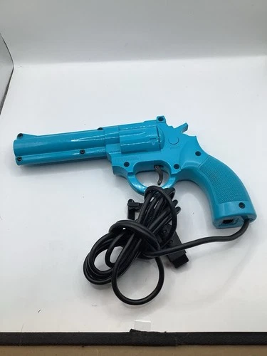 Vintage 1993 Konami The Justifier Blue Light Gun Pistol Sega Genesis