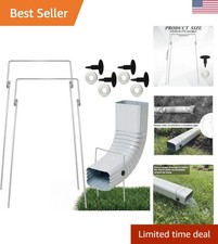 Durable Stainless Steel Gutter Downspout Stakes - 2 Count for Secure Rainflow