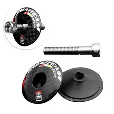For 1 1/8" Carbon Fiber 3K MTB Road Bike Headset Stem Top Cap Cover Bolt Bicycle
