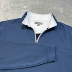 Peter Millar Pullover Mens Medium Blue Perth Performance Crown Sport 1/4 Zip