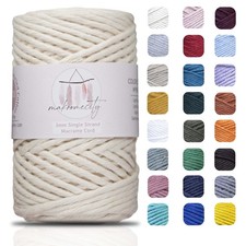 , Single Strand Macrame Cord 3 mm x 100 Yards 300 feet 3mm Single Strand Natu...