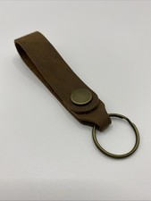 Brown Oil Tan Leather KeyChain Hand Strap Belt Loop Handmade Key Holder Ring