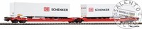Piko 24626 - H0 1:87 Intermodales GüTerwagen T3000E Db Ag Mit 2 Trailer