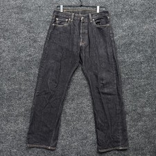Levi's 501 Jeans Mens 31x27 Black Original Fit Button Fly Tagged 31x30
