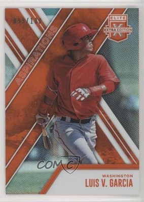 2017 Panini Elite Extra Edition Aspirations Orange 99/100 Luis Garcia Jr V s3g