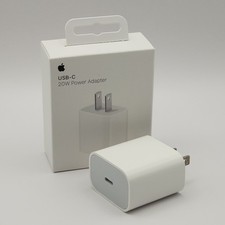 New: Apple 20W USB-C Power Adapter, Fast Efficient charging, White MWVV3AM/A 