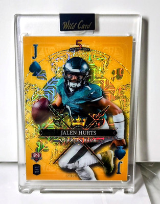 2024 Wild Card 5 Card Draw Back to Back Jalen Hurts, Cam Ward Orange Mojo SP 1/1
