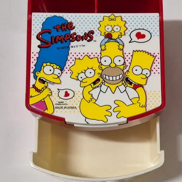 Vintage Simpsons Drawer Mirror Storage Box New 9.5x12x10
