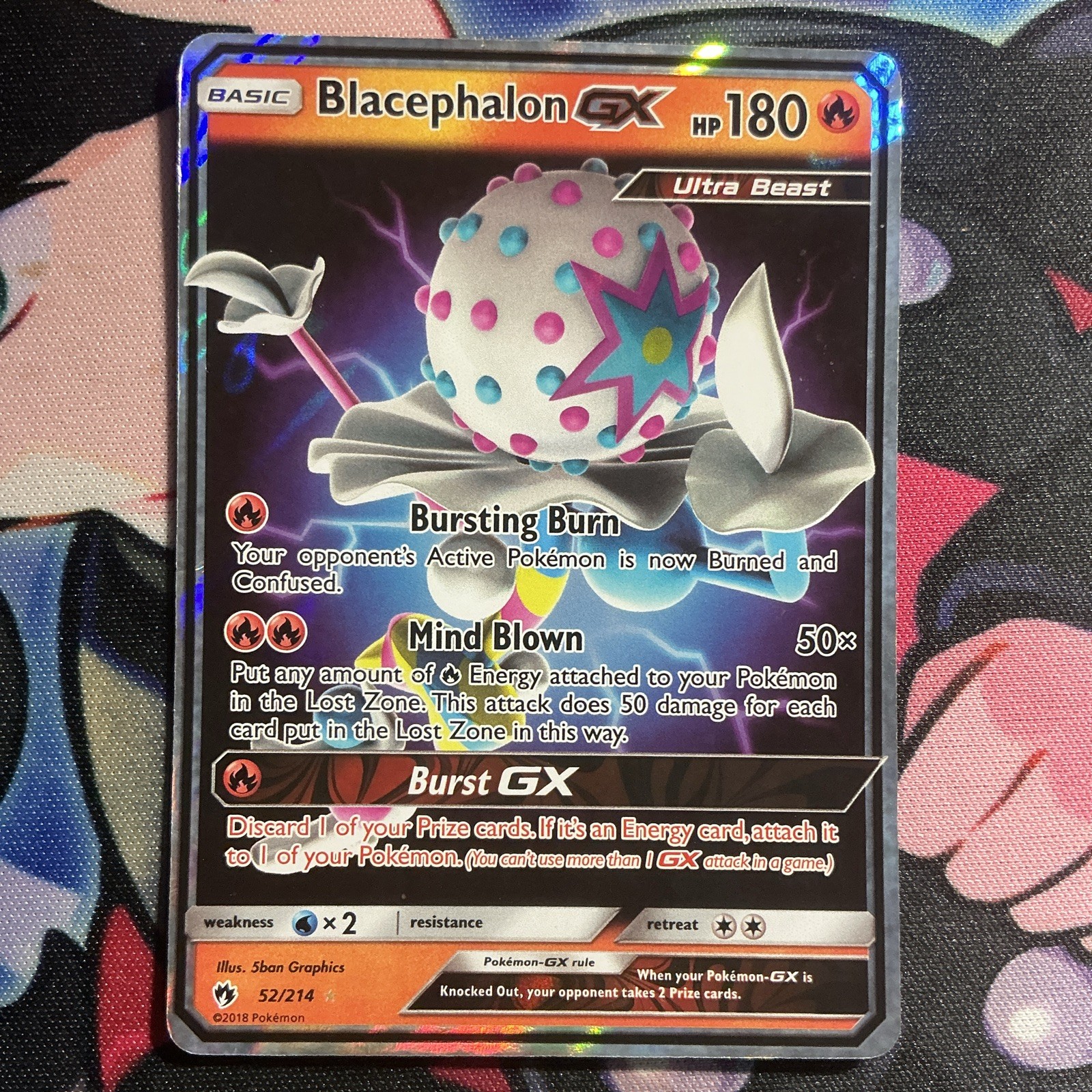 Pokemon TCG Blacephalon GX 52/214 SM Lost Thunder Ultra Rare Holo EN 180HP