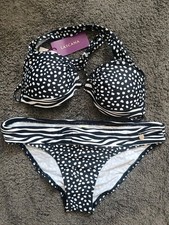 Lascana Bikini Set Gr 36 A Schwarz Weiß Punk...