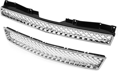 ALMULOO Upper Lower Mesh Grille for Chevy Avalanche 2007