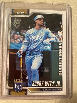 2026 Topps Celebration Series 1 Dugout Peeks #205 Bobby Witt Jr. SSP Royals