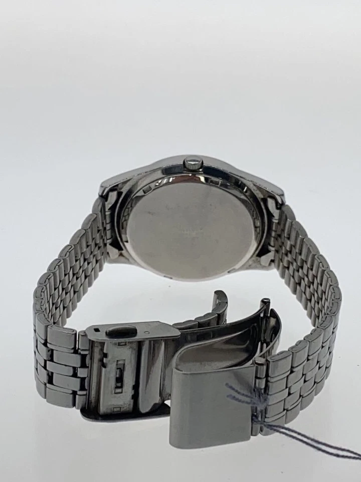 REGUNO Reloj Cuarzo Analógico Acero Inoxidable Blanco Excelente JAPÓN Foto 4 de 4