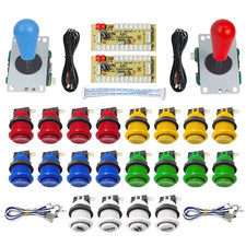 Arcade 2 Player Zero Delay Kit Mando Arcade Usb Encoder to Pc Rasberry Pi Happ P