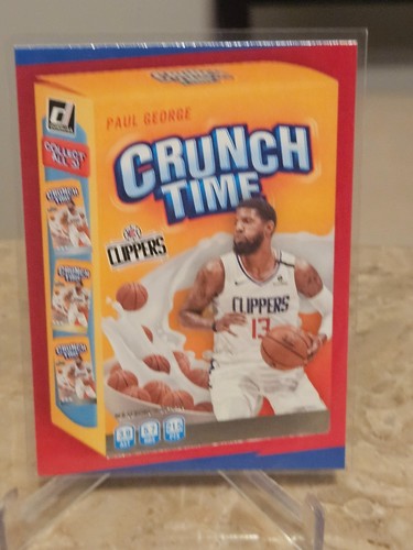 Paul George #13 2020 Donruss Crunch Time card