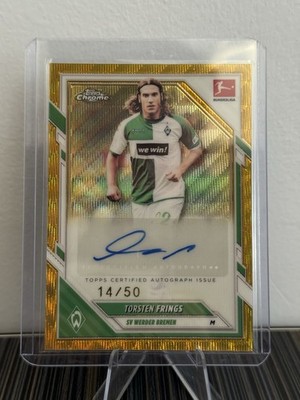2025 - 2026 Topps Chrome Bundesliga Torsten Frings Gold Wave Refractor Auto /50