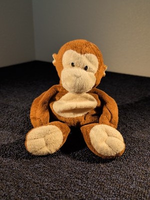 TY Pluffies Dangles the Monkey Brown Plush 11'' Stuffed Animal Tylux Chimp 2011