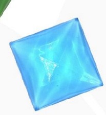 Stained Glass Jewels - 25mm Square Faceted - Pale Blue