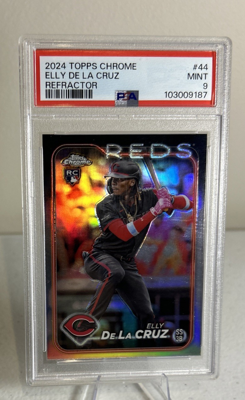 2024 Topps Chrome - Rookie Elly De La Cruz #44 Holo Mint Refractor PSA 9 Reds
