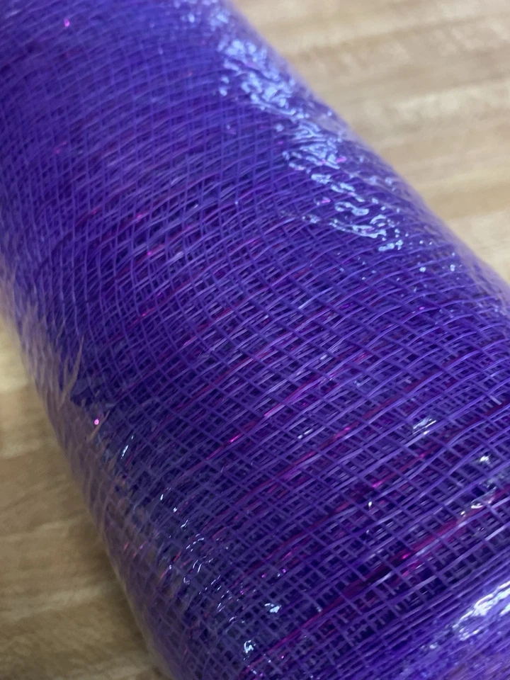 Cinta de malla púrpura decorativa metálica 21" X 30’ pies #302968 floral básico - nuevo paquete de 2 Foto 2 de 4
