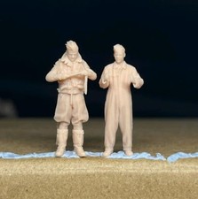 Soldatini modello resina stampata 3d 1/72 1/48 Wwii aeronautica tedesca Luftwaffe 2 pezzi
