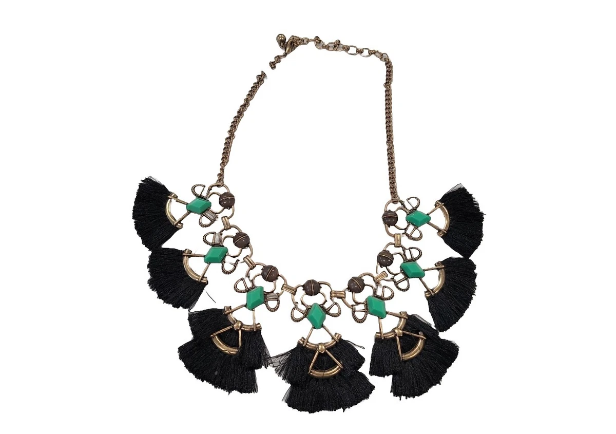 Torrid Necklace Tassel Multi Strand Gold Tone Jewelry