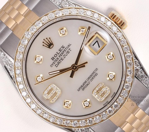 Rolex Datejust 36mm TT Diamond Bezel-Diamond Lugs-White MOP 6and9 Diamond Dial - Bild 1 von 6