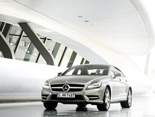 Cars silver mercedes benz cls class Desk Mat Stitched