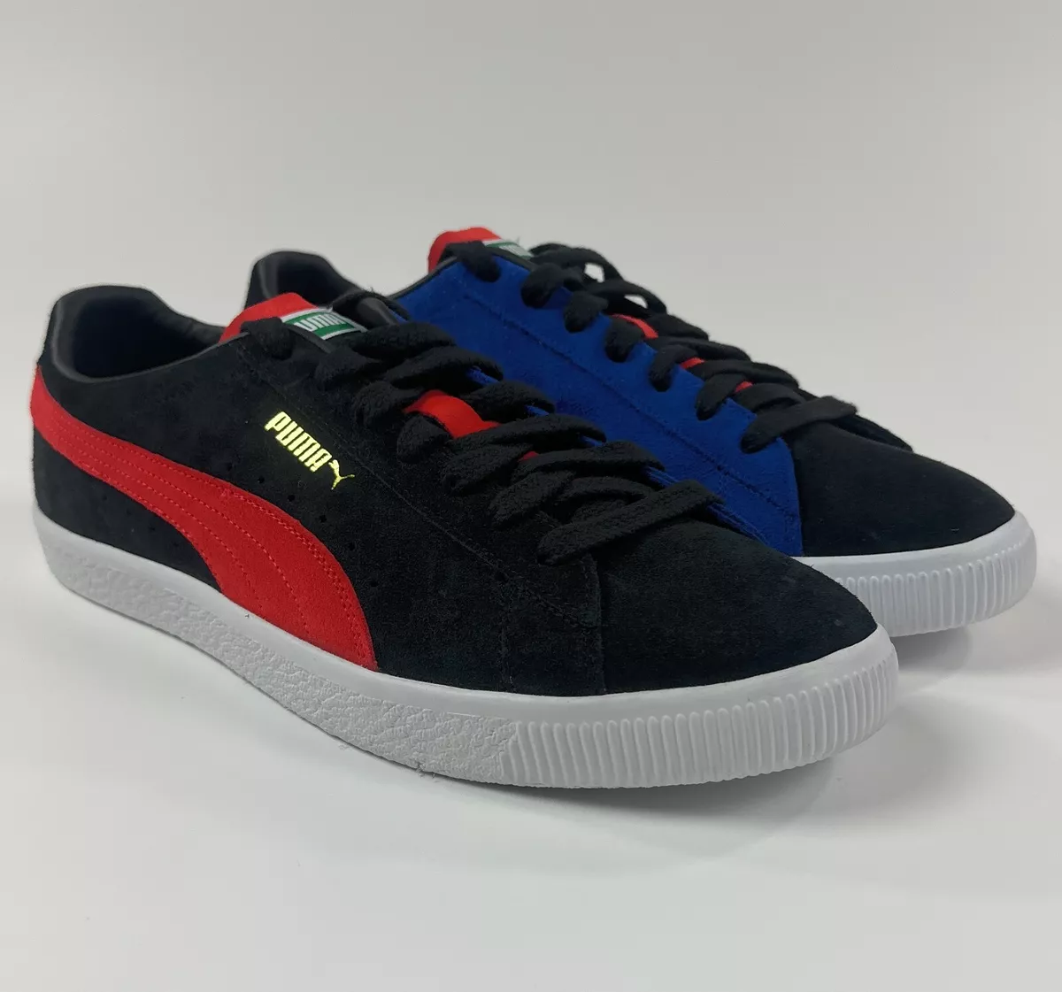 Puma Suede VTG Teams Low Mens 14 Black Blue Red Casual Shoes
