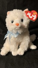 TY MUFF the CAT BEANIE BABY - MINT with TAG/TASH Has Blue Ribbon, Retired