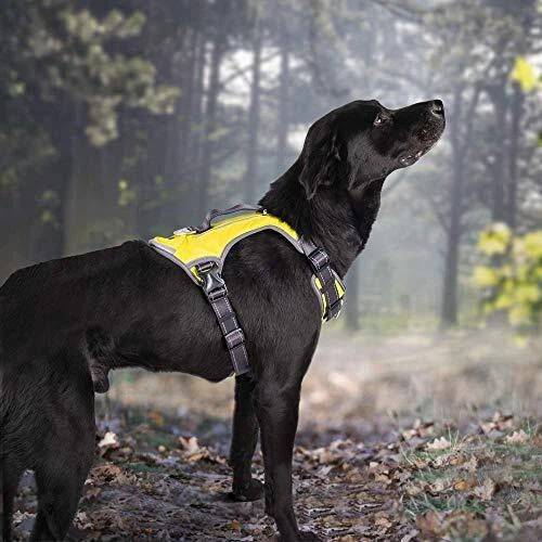 Dog Harness, Multi-Functional No Large (Neck:18"-26";Chest:27"-34") Yellow