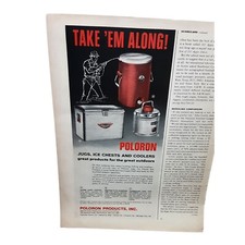 1968 Poloron Chest Cooler Aqua Velva Bikini vintage Original Print ad 60s