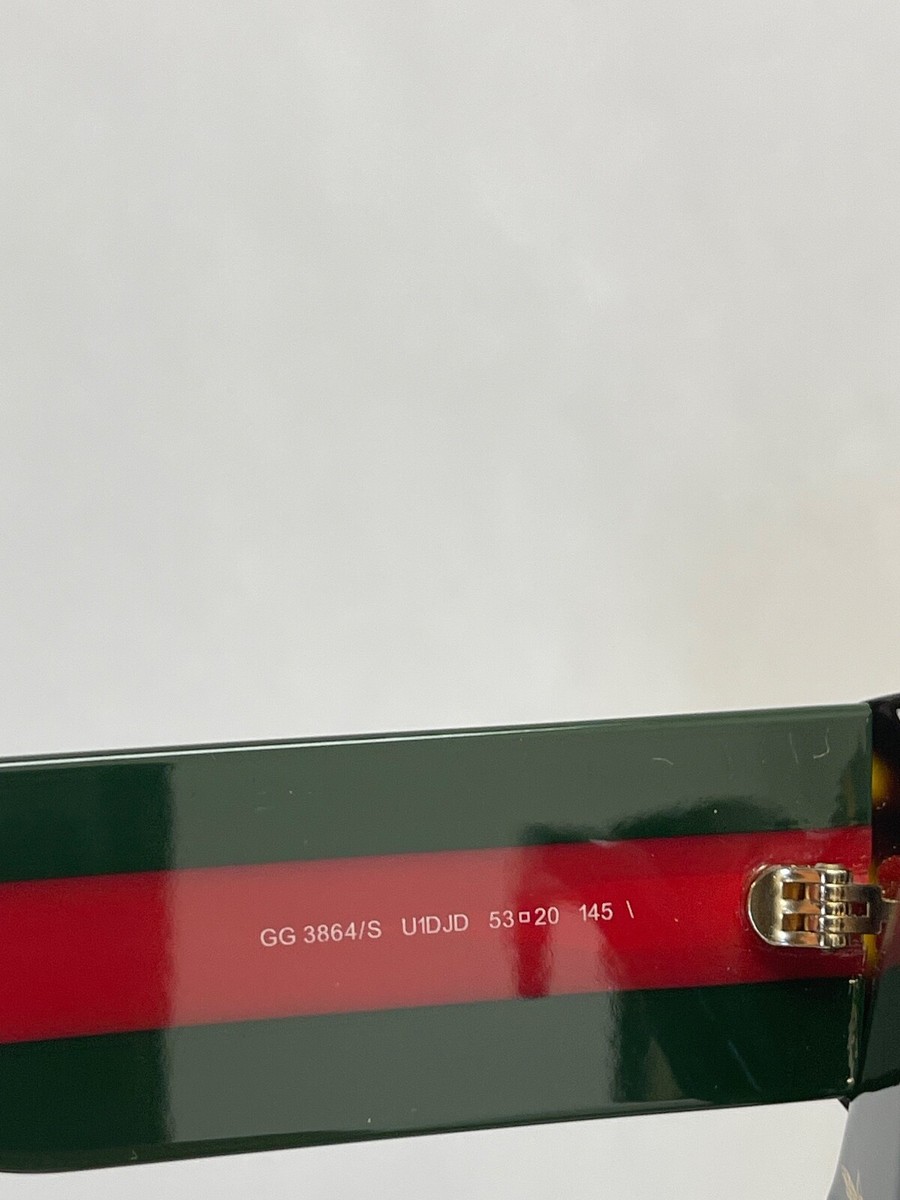 GUCCI 3864 Red Green Stripe Brown Havana Classic Star Logo  display picture 1