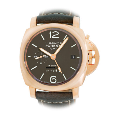 PANERAI 18K Rose Gold 44mm PAM 00289 1950 Luminor GMT Date PAM 289