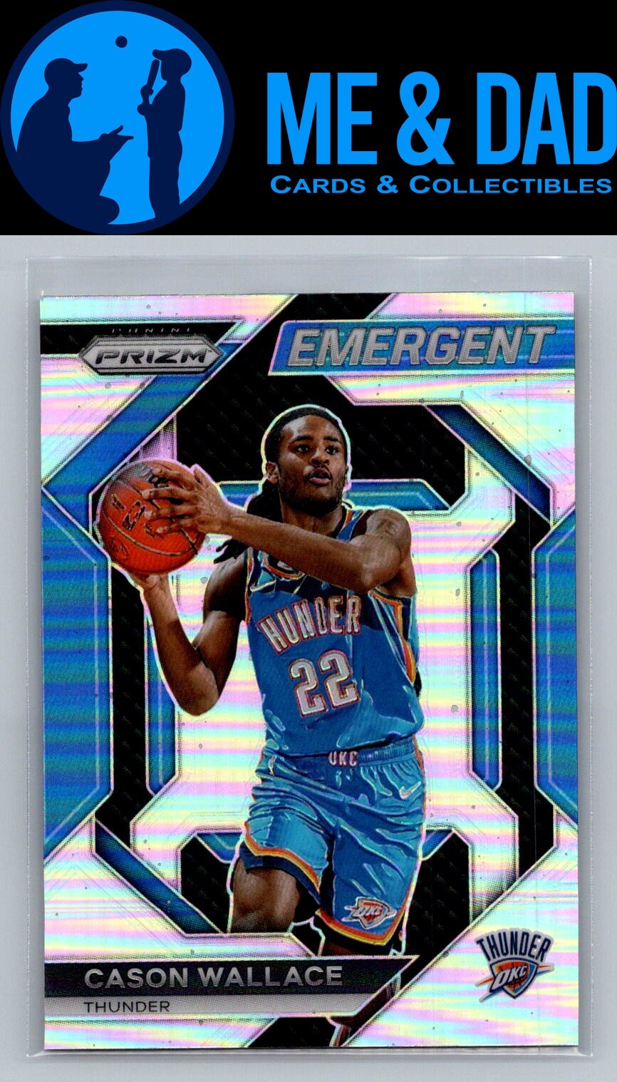 2023-24 Panini Prizm #29 Cason Wallace Emergent Prizms Silver