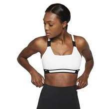 Women's Nike Infinity Sports Bra White Black Sz S BV3703-100