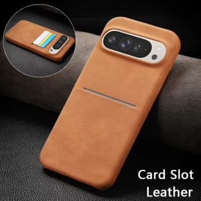 Leather Case For Google Pixel 9 Pro XL 8 Pro 8A Shockproof Card Slot Slim Cover