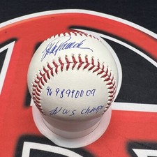 Jorge Posada New York Yankees Signed OMLB World Series Inscribed Autographed JSA