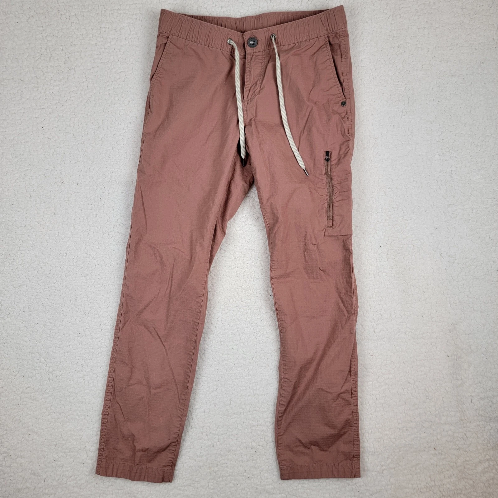 vuori ripstop terracotta drawstring organic cotton pants