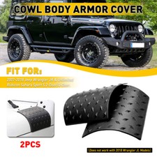 For 2007-18 Jeep Wrangler Jk Cowl Body Armor Cover Trim Exterior Accessories 2pc