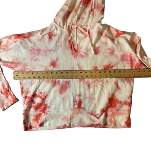 Splendid Collection Womens Tie Dye Crop Hoodie Long Sleeve Drawstring Medium - Picture 5 of 7