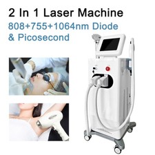 2IN1 808nm Diode Laser Hair Removal Picosecond Tattoo Removal Nd Yag Machine Spa