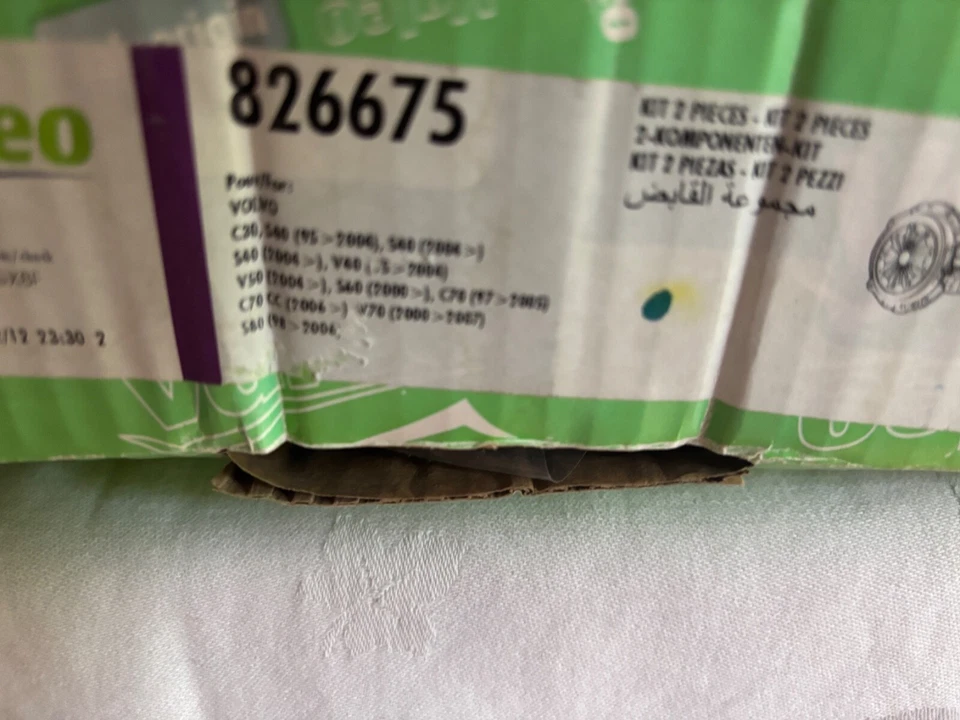 New 3 Piece Clutch Valeo 826675 fits Volvo C30,C70,S40,S80,V40,V50,V70,S40,BNIB - Image 4 of 4