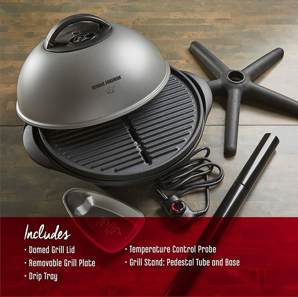 Foreman GIO2000BK Indoor/Outdoor Electric Grill, 15Serving