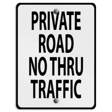 Aluminum Vertical Metal Sign Private Drive S Road Weatherproof Street