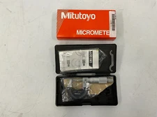 MITUTOYO  102-327-10CAL Outside Mic,0-1 Ratchet,NIST Case 36J717