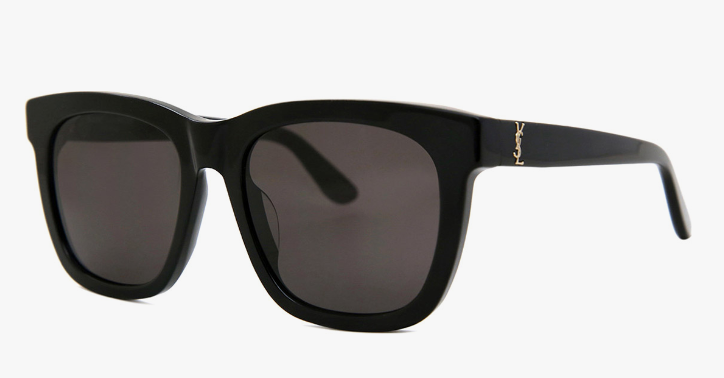 Occhiali da sole SAINT LAURENT SLM24 K 005 55mm quadrati neri nuovi Italia unisex