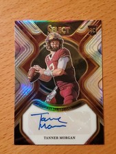 2023 Select Draft Rookie Auto Silver Prizm #81 Tanner Morgan Minnesota QB